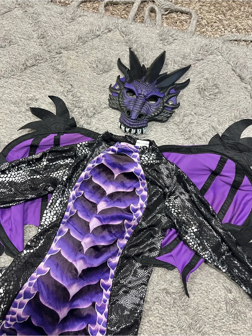 Spooktacular Creations Purple Dragon Costume Kids Size SM 5-7YRS Complete 5-PC